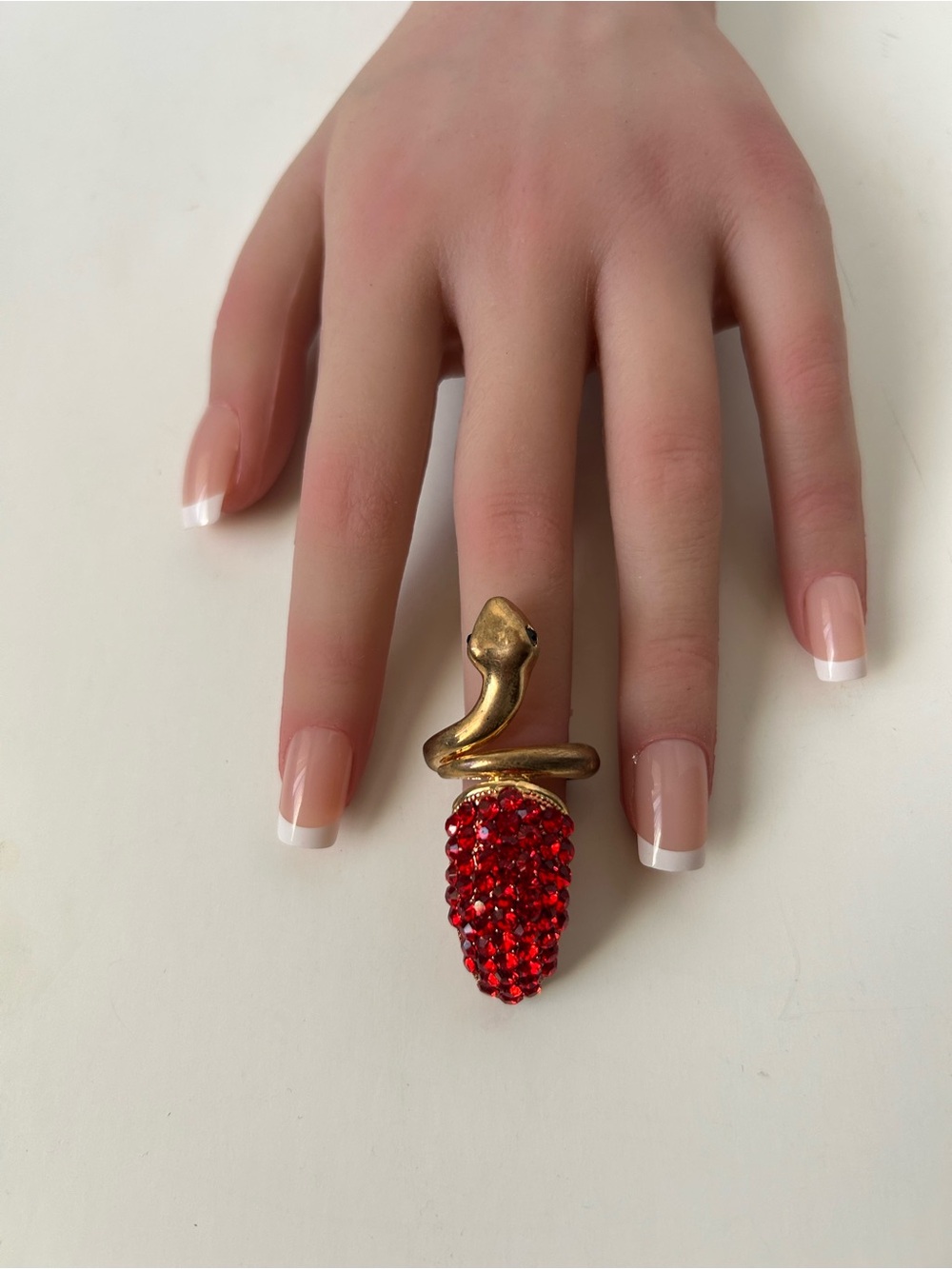 Crystal Statement Finger Tip Rings
